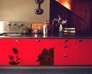 Beautiful Flowers Cabinet Decor Vinyl Wall Art Decal